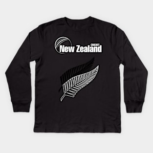 New Zealand Cricket Memorabilia Kids Long Sleeve T-Shirt